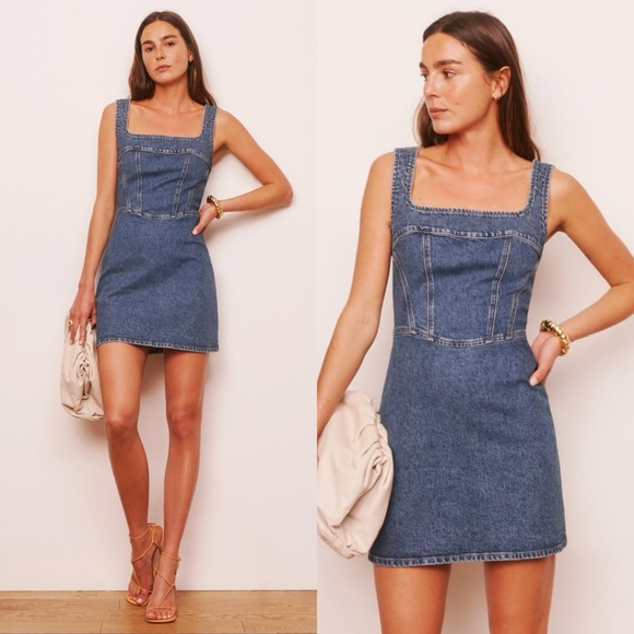 Reformation Dresses & Skirts - New Reformation Davies Denim Mini Dress